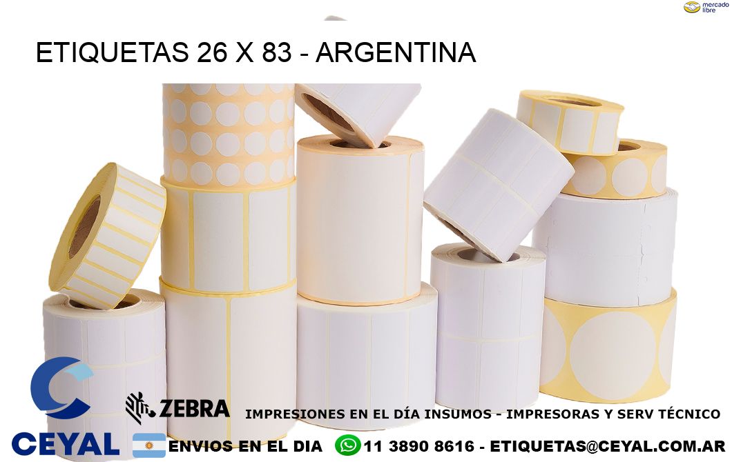 ETIQUETAS 26 x 83 - ARGENTINA