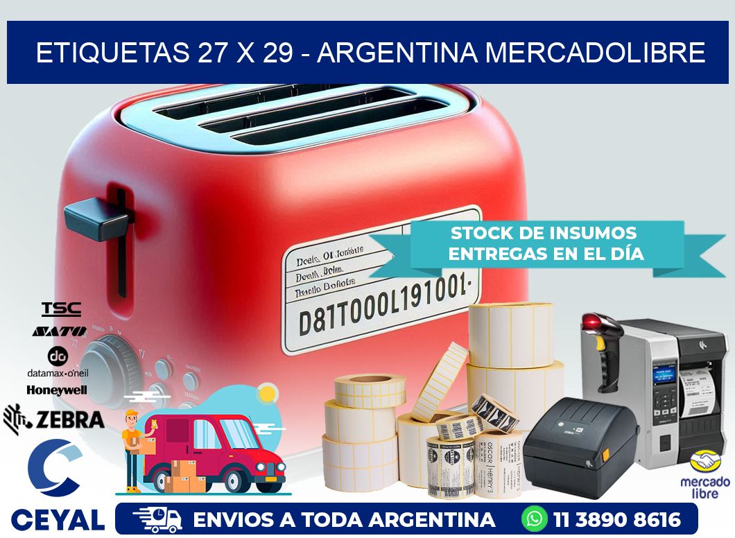 ETIQUETAS 27 x 29 – ARGENTINA MERCADOLIBRE