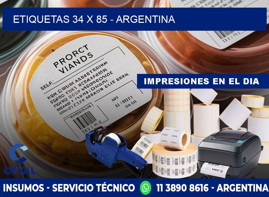 ETIQUETAS 34 x 85 - ARGENTINA