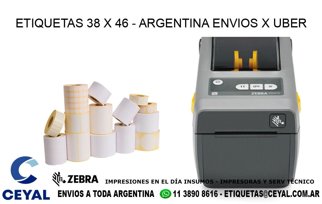 ETIQUETAS 38 x 46 - ARGENTINA ENVIOS X UBER