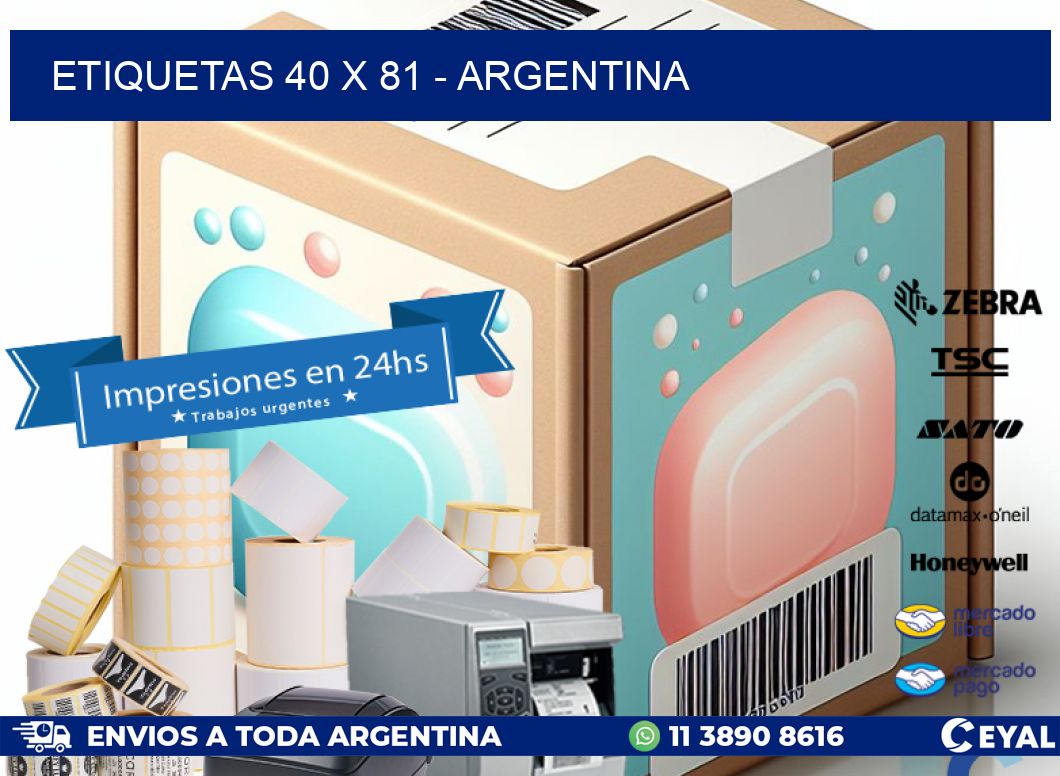 ETIQUETAS 40 x 81 - ARGENTINA