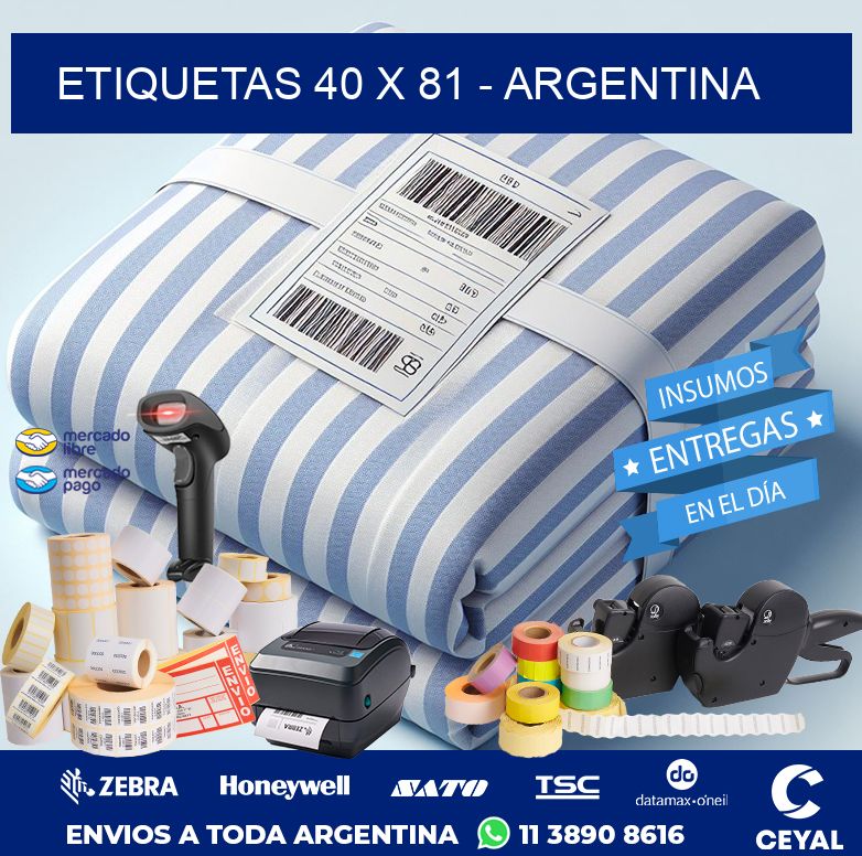 ETIQUETAS 40 x 81 - ARGENTINA