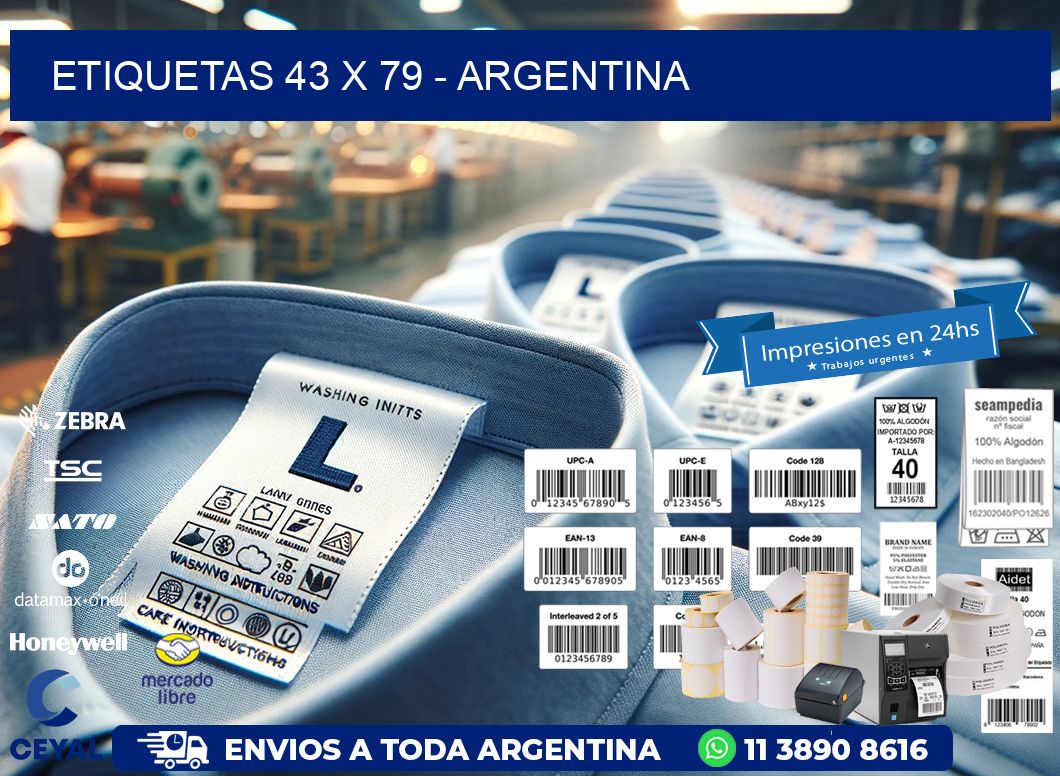 ETIQUETAS 43 x 79 - ARGENTINA