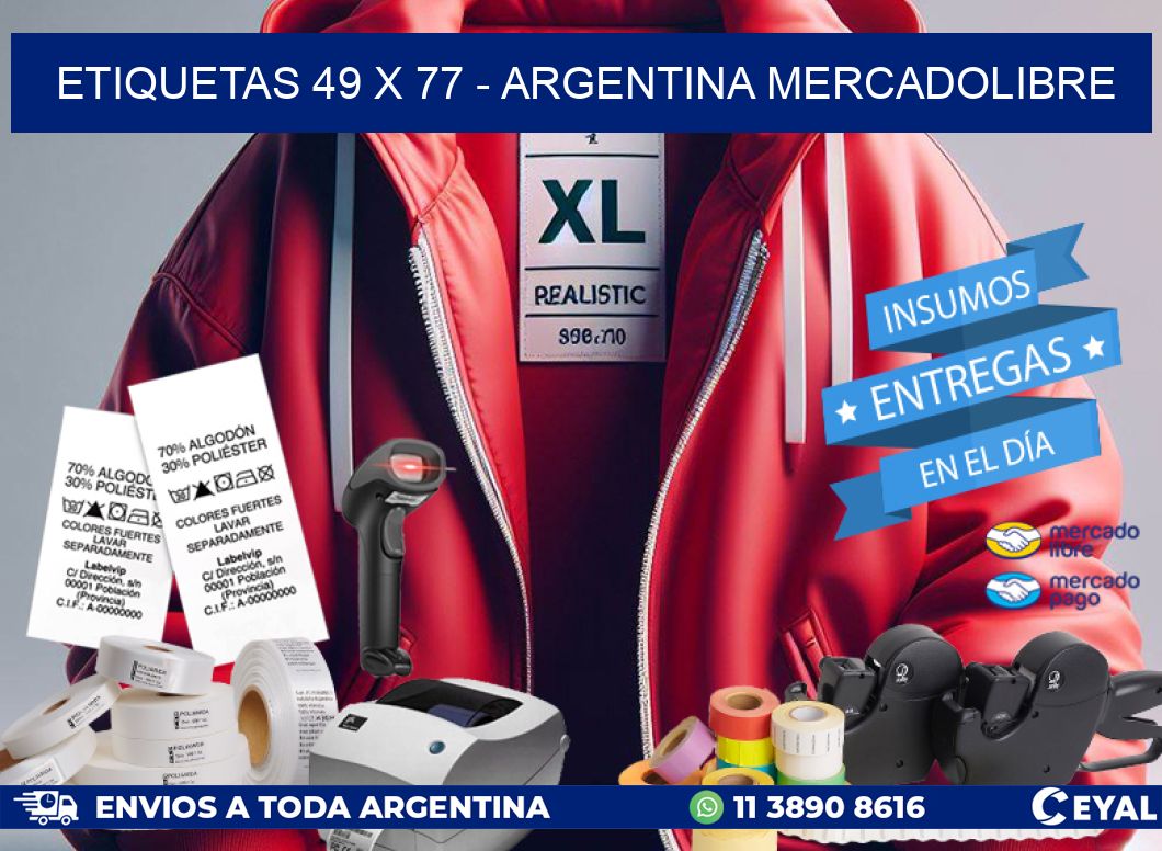 ETIQUETAS 49 x 77 – ARGENTINA MERCADOLIBRE