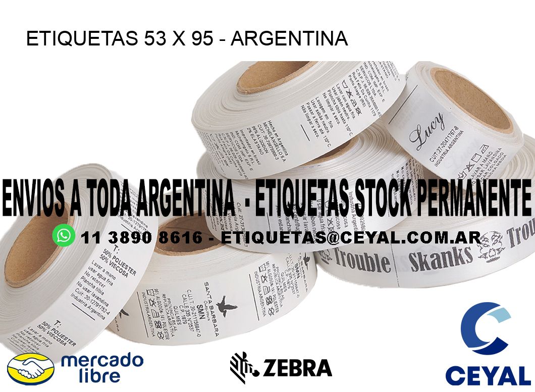 ETIQUETAS 53 x 95 - ARGENTINA