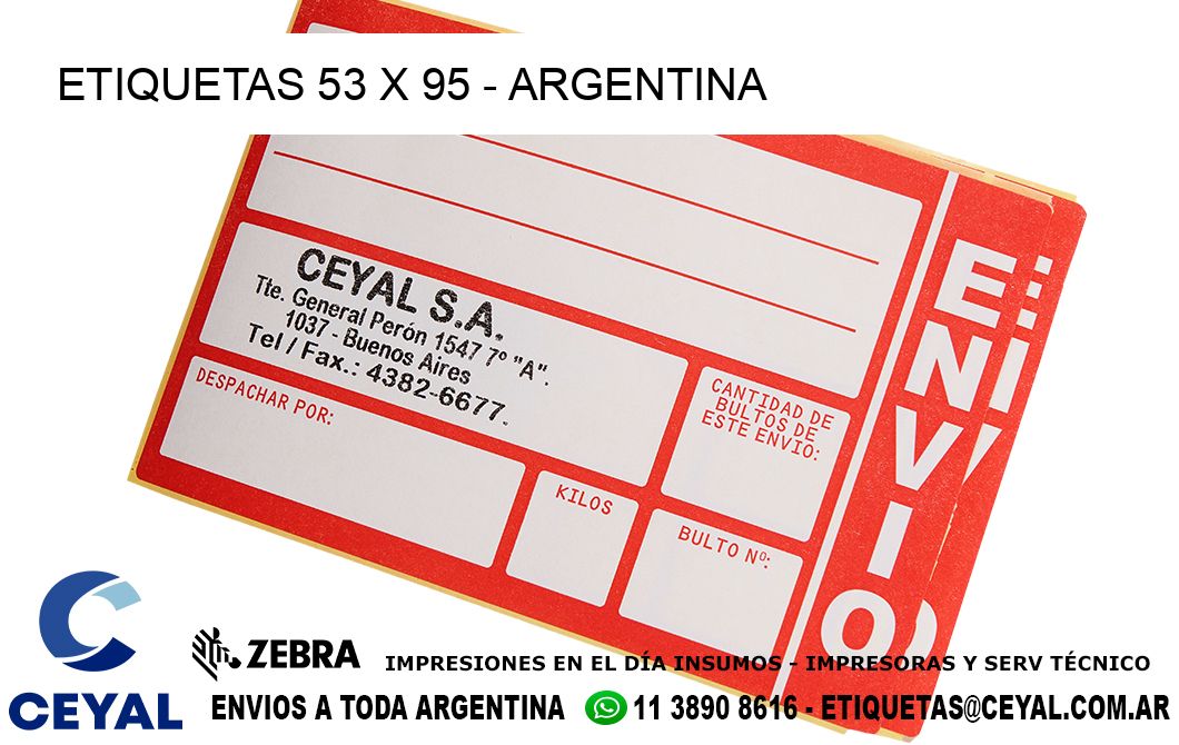 ETIQUETAS 53 x 95 - ARGENTINA