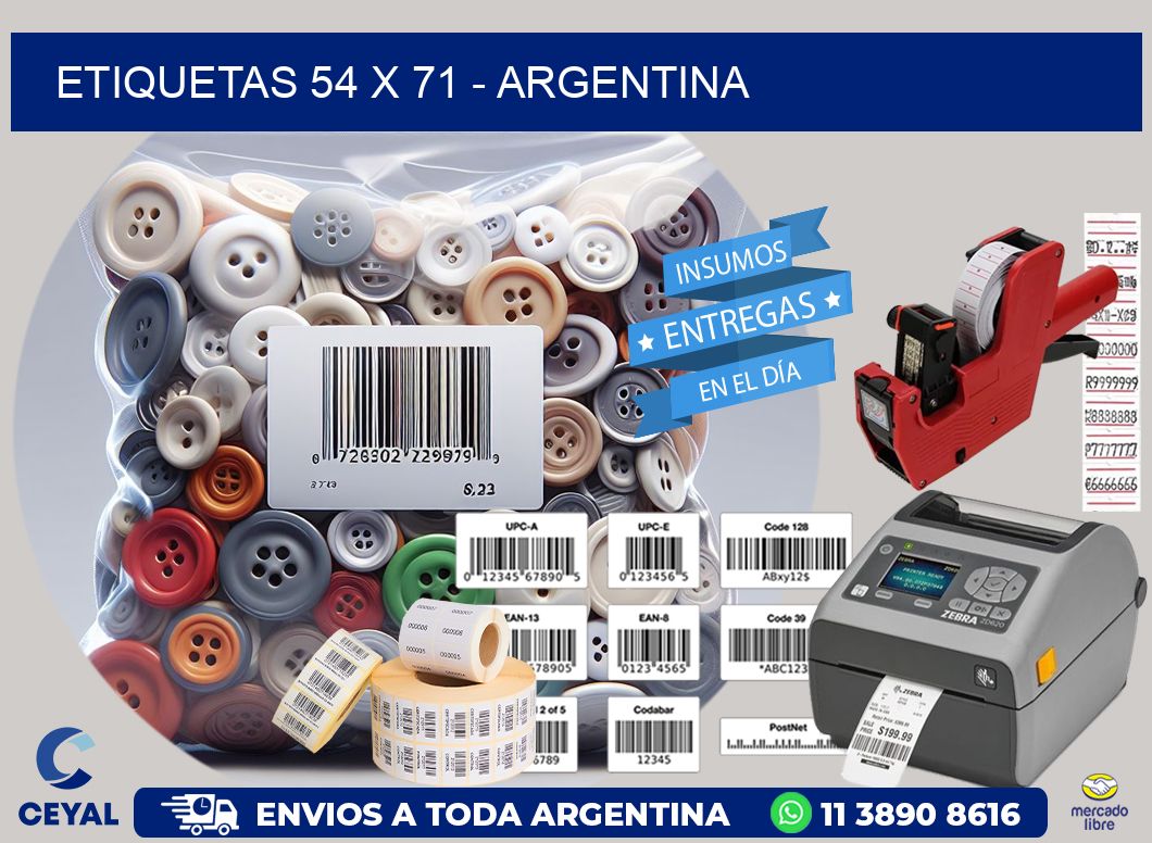 ETIQUETAS 54 x 71 - ARGENTINA