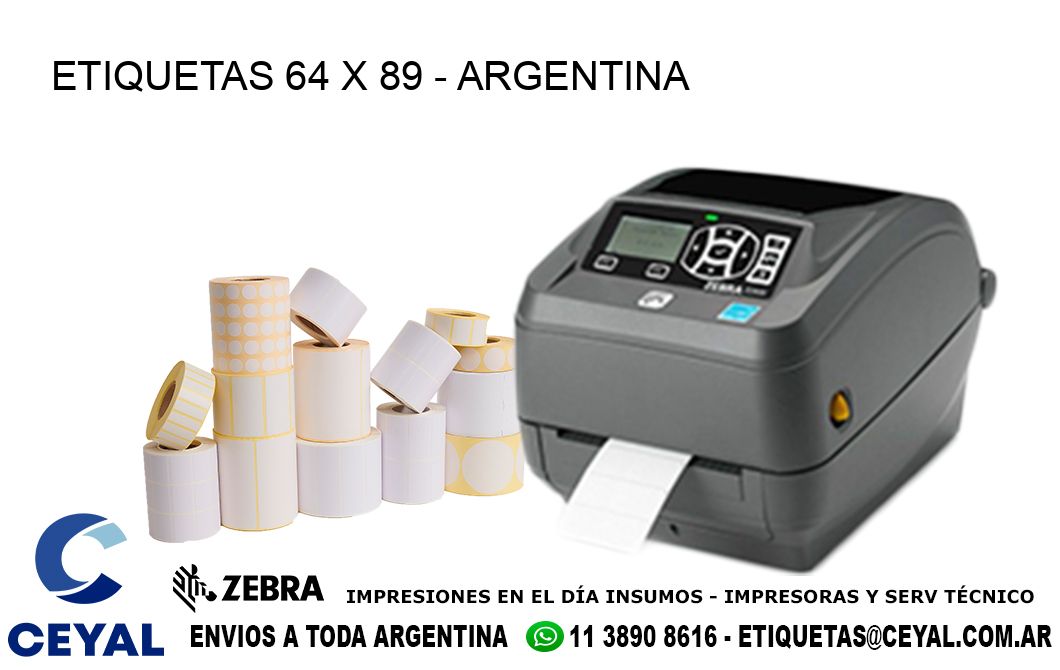 ETIQUETAS 64 x 89 - ARGENTINA