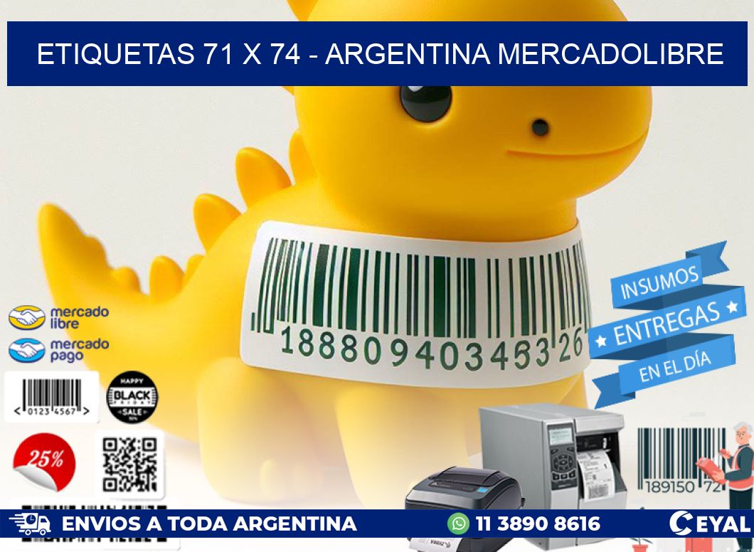 ETIQUETAS 71 x 74 - ARGENTINA MERCADOLIBRE