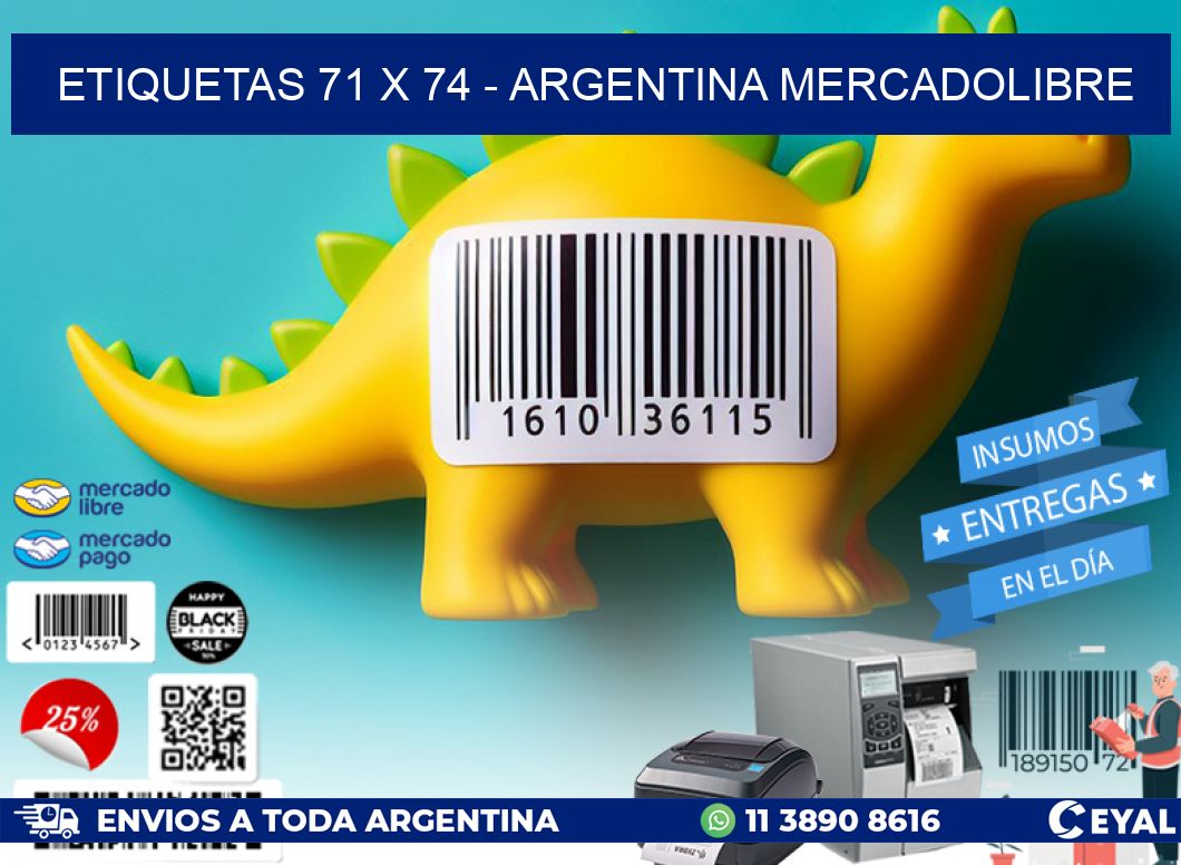 ETIQUETAS 71 x 74 - ARGENTINA MERCADOLIBRE