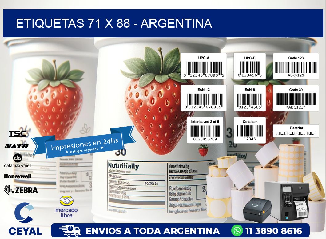 ETIQUETAS 71 x 88 - ARGENTINA