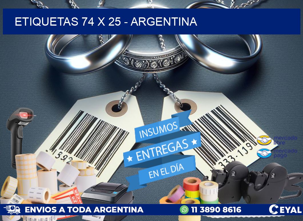 ETIQUETAS 74 x 25 - ARGENTINA