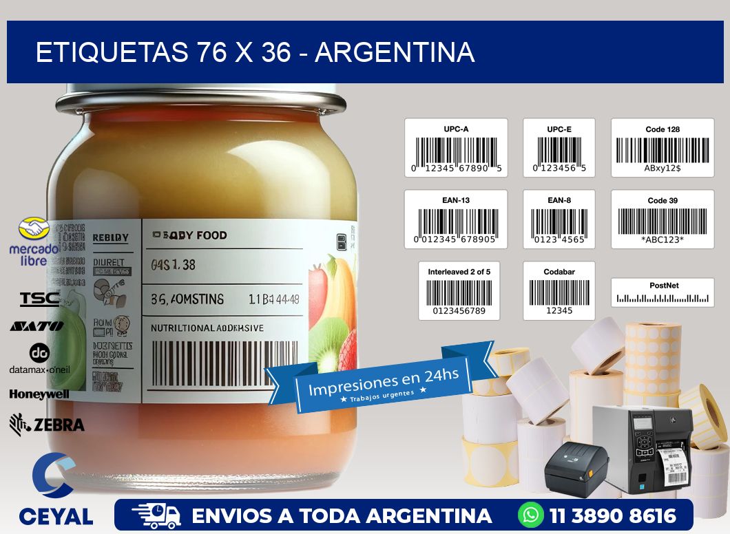 ETIQUETAS 76 x 36 - ARGENTINA