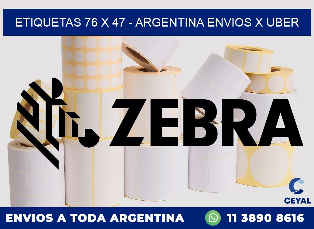 ETIQUETAS 76 x 47 – ARGENTINA ENVIOS X UBER