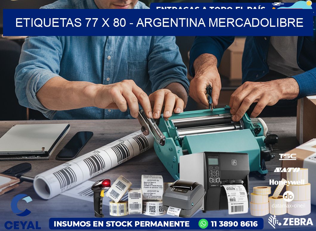 ETIQUETAS 77 x 80 - ARGENTINA MERCADOLIBRE