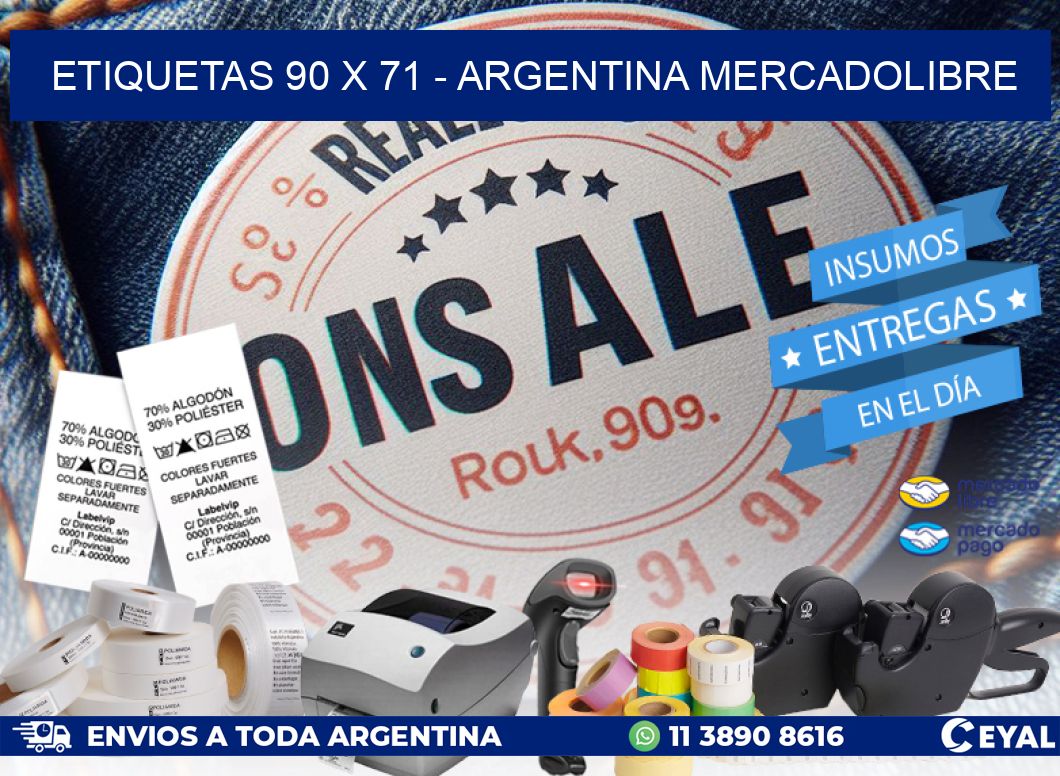 ETIQUETAS 90 x 71 - ARGENTINA MERCADOLIBRE