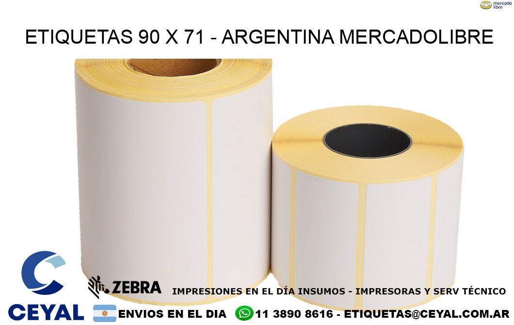 ETIQUETAS 90 x 71 - ARGENTINA MERCADOLIBRE