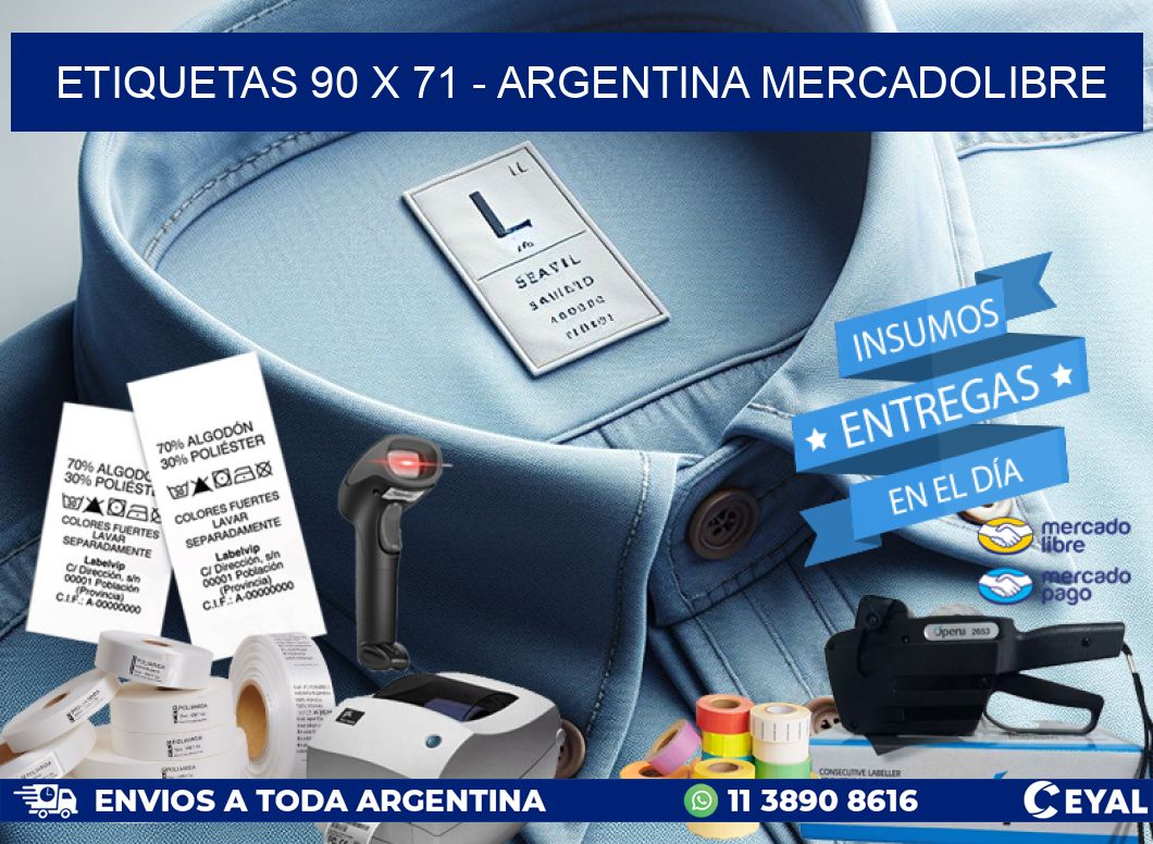 ETIQUETAS 90 x 71 – ARGENTINA MERCADOLIBRE