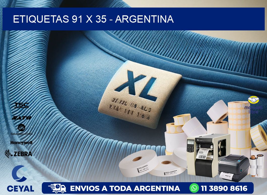 ETIQUETAS 91 x 35 - ARGENTINA