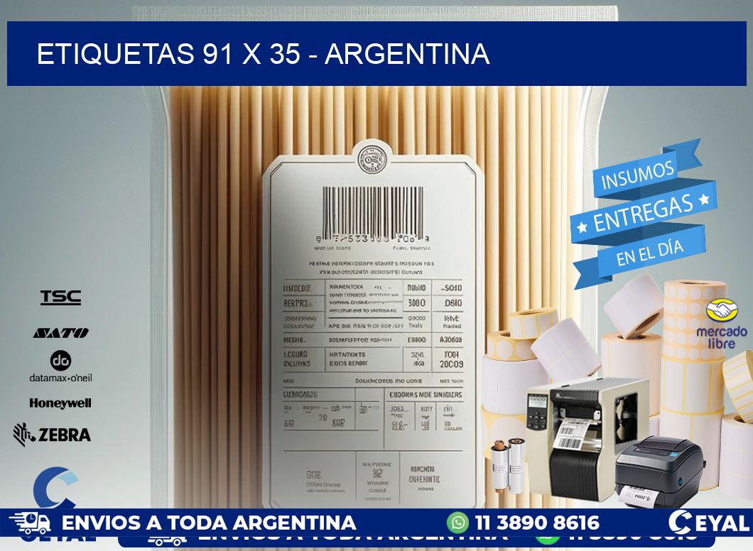 ETIQUETAS 91 x 35 - ARGENTINA
