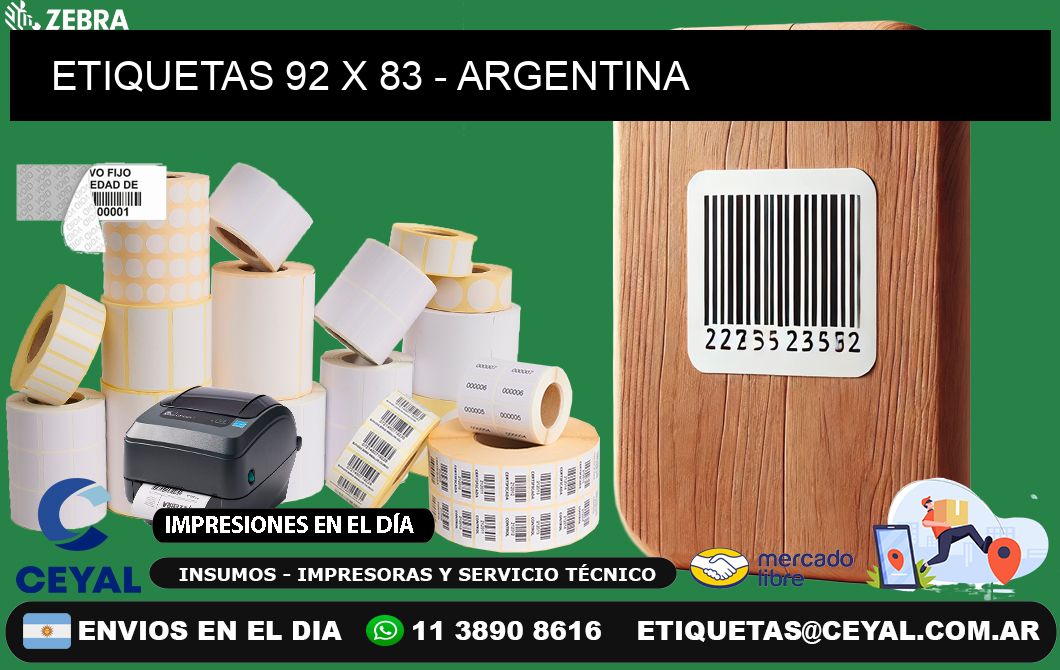 ETIQUETAS 92 x 83 - ARGENTINA