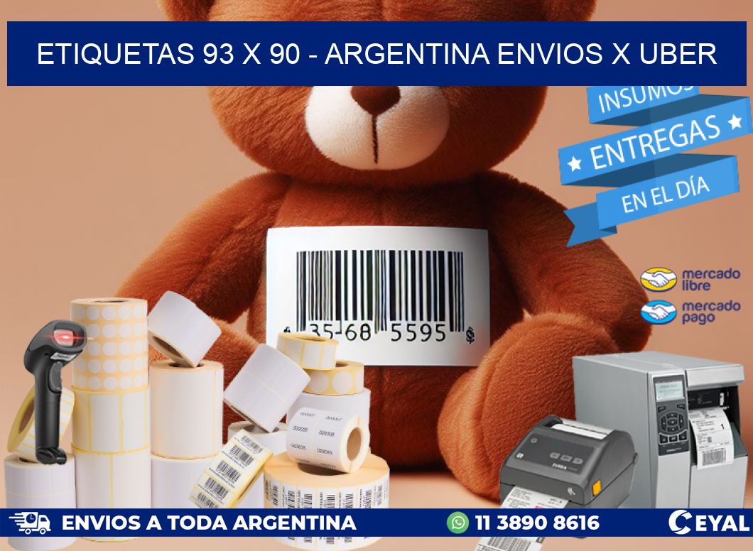 ETIQUETAS 93 x 90 - ARGENTINA ENVIOS X UBER