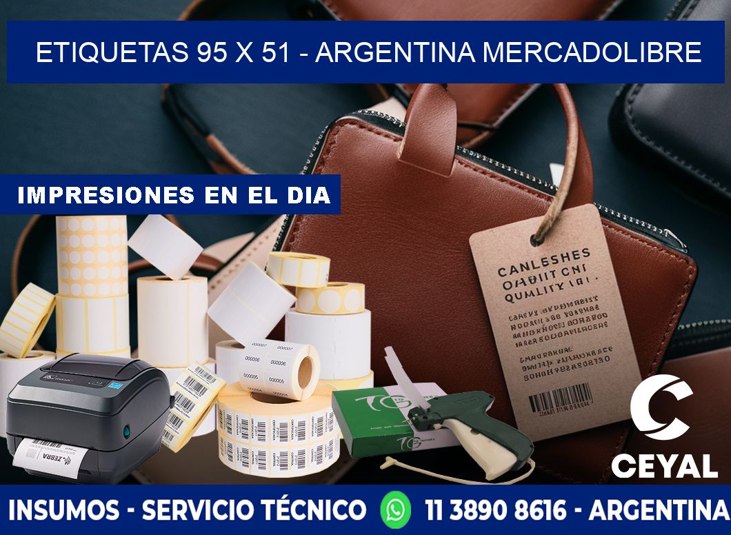 ETIQUETAS 95 x 51 - ARGENTINA MERCADOLIBRE