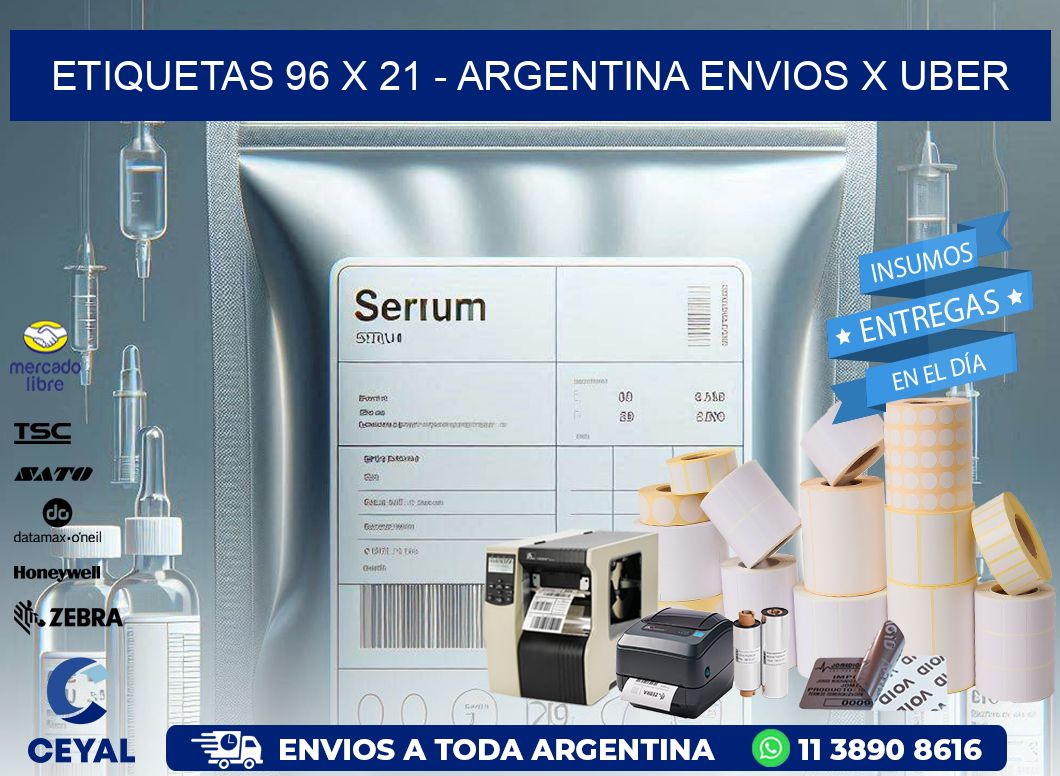 ETIQUETAS 96 x 21 – ARGENTINA ENVIOS X UBER