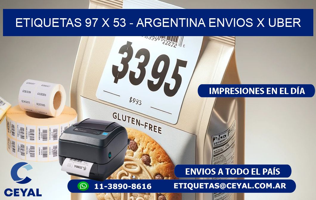 ETIQUETAS 97 x 53 - ARGENTINA ENVIOS X UBER