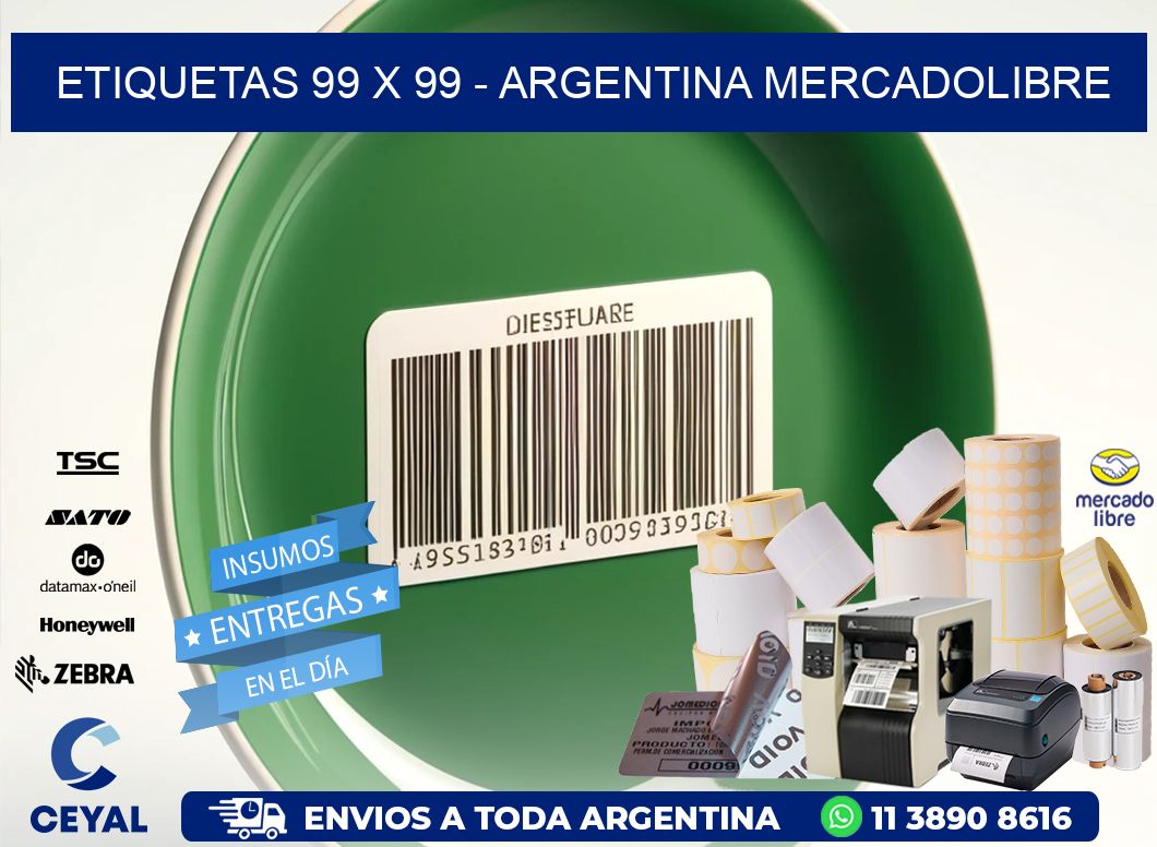 ETIQUETAS 99 x 99 - ARGENTINA MERCADOLIBRE