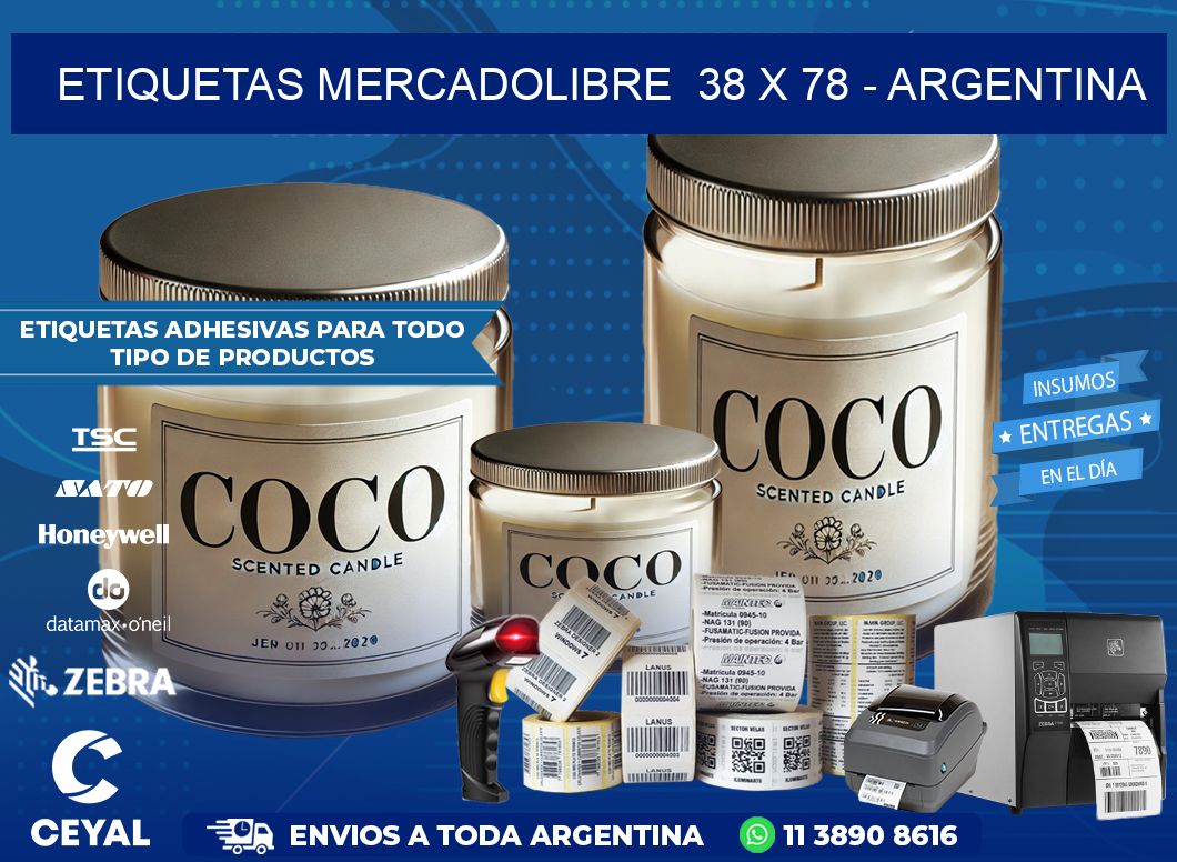 ETIQUETAS MERCADOLIBRE  38 x 78 – ARGENTINA