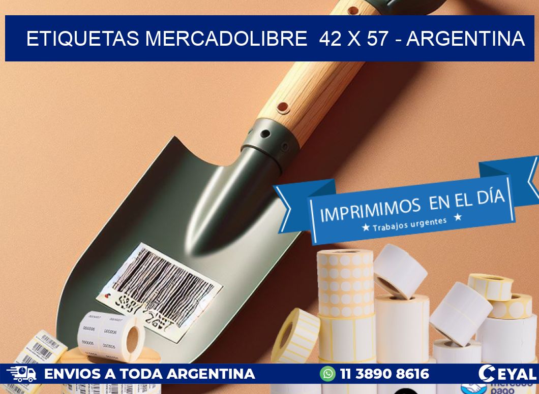 ETIQUETAS MERCADOLIBRE  42 x 57 - ARGENTINA