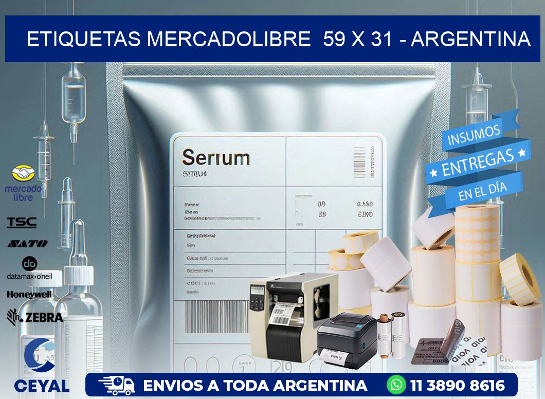 ETIQUETAS MERCADOLIBRE  59 x 31 – ARGENTINA