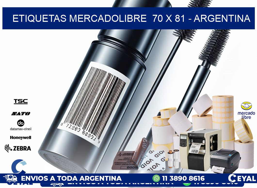 ETIQUETAS MERCADOLIBRE  70 x 81 – ARGENTINA