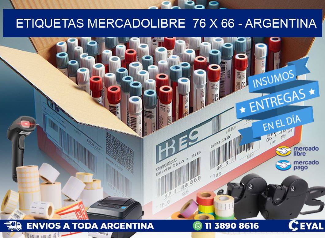 ETIQUETAS MERCADOLIBRE  76 x 66 - ARGENTINA