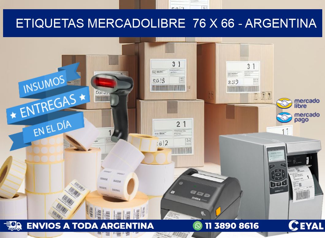 ETIQUETAS MERCADOLIBRE  76 x 66 – ARGENTINA