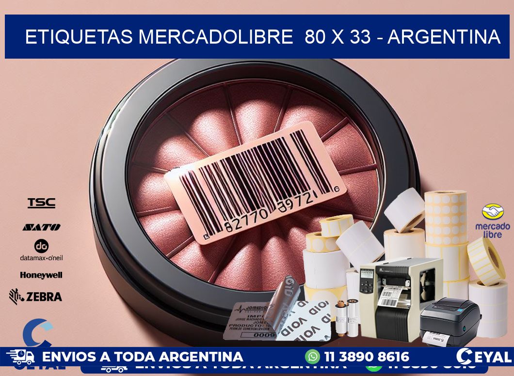 ETIQUETAS MERCADOLIBRE  80 x 33 – ARGENTINA