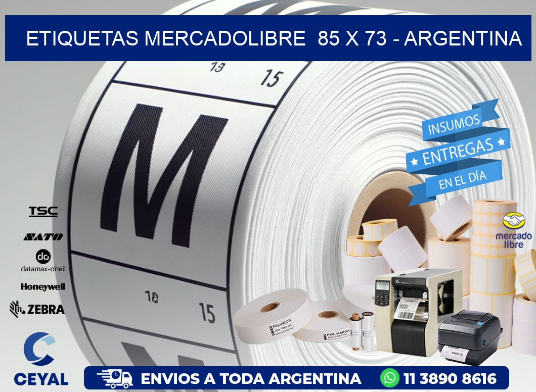 ETIQUETAS MERCADOLIBRE  85 x 73 - ARGENTINA