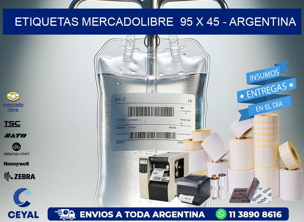 ETIQUETAS MERCADOLIBRE  95 x 45 – ARGENTINA