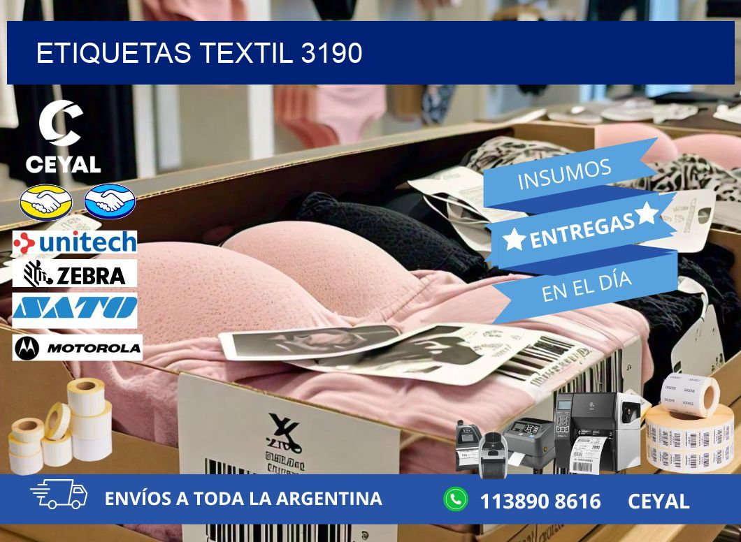 ETIQUETAS TEXTIL 3190