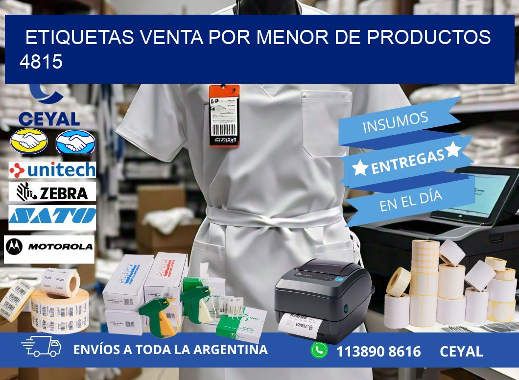 ETIQUETAS VENTA POR MENOR DE PRODUCTOS 4815