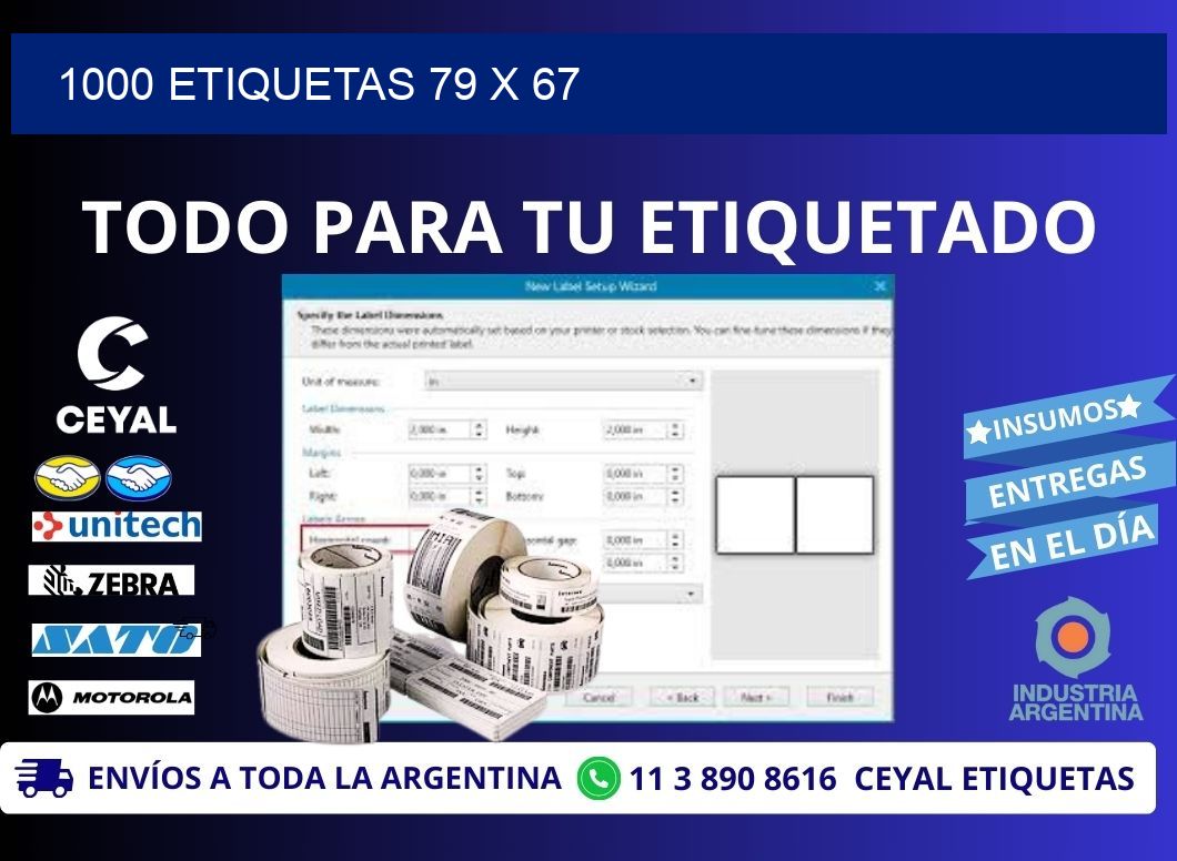 1000 ETIQUETAS 79 x 67