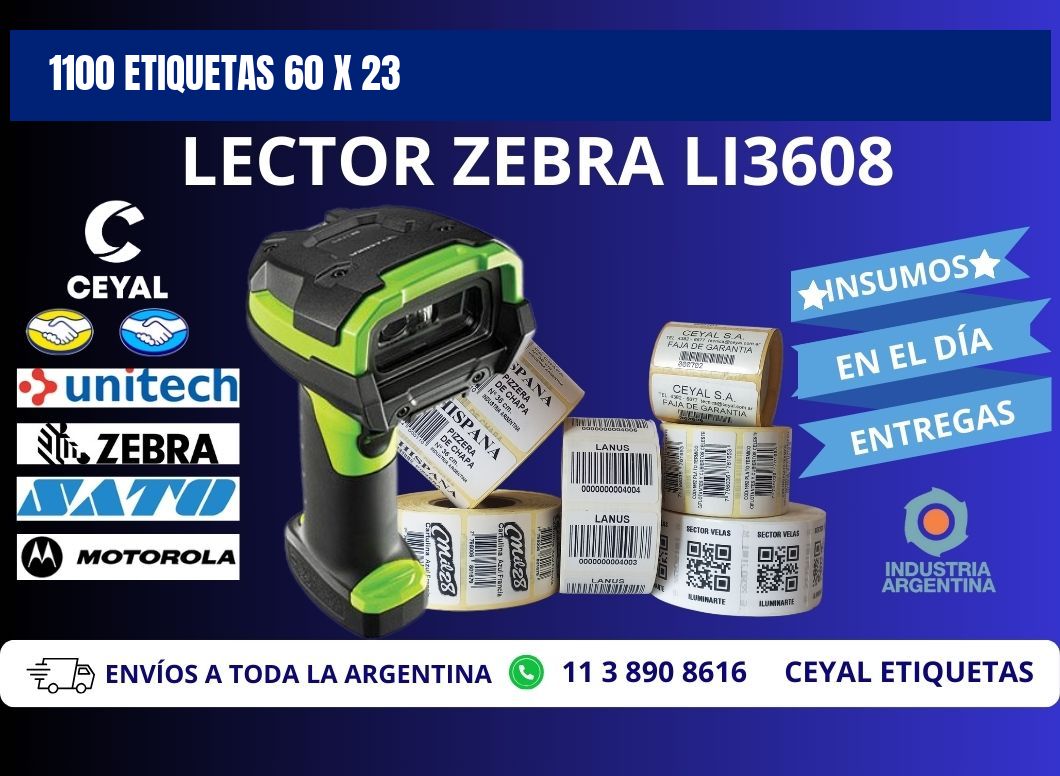 1100 ETIQUETAS 60 x 23