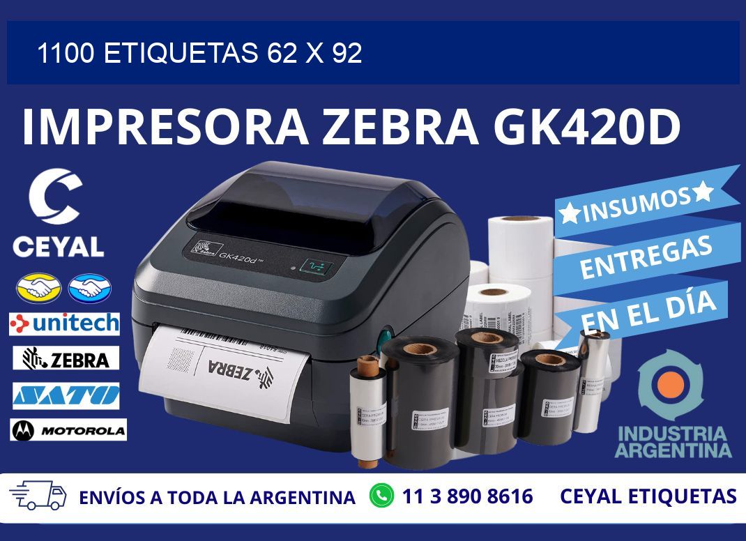 1100 ETIQUETAS 62 x 92