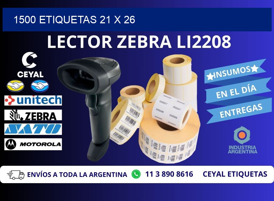 1500 ETIQUETAS 21 x 26