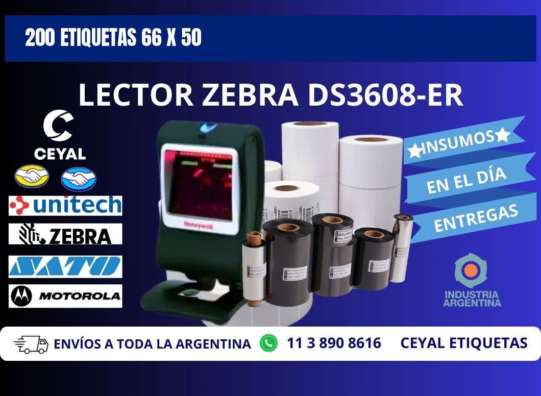 200 ETIQUETAS 66 x 50