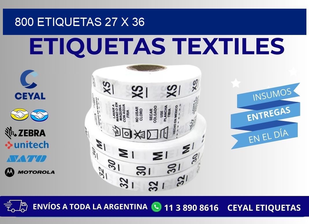 800 ETIQUETAS 27 x 36