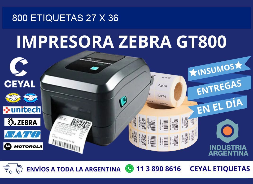 800 ETIQUETAS 27 x 36