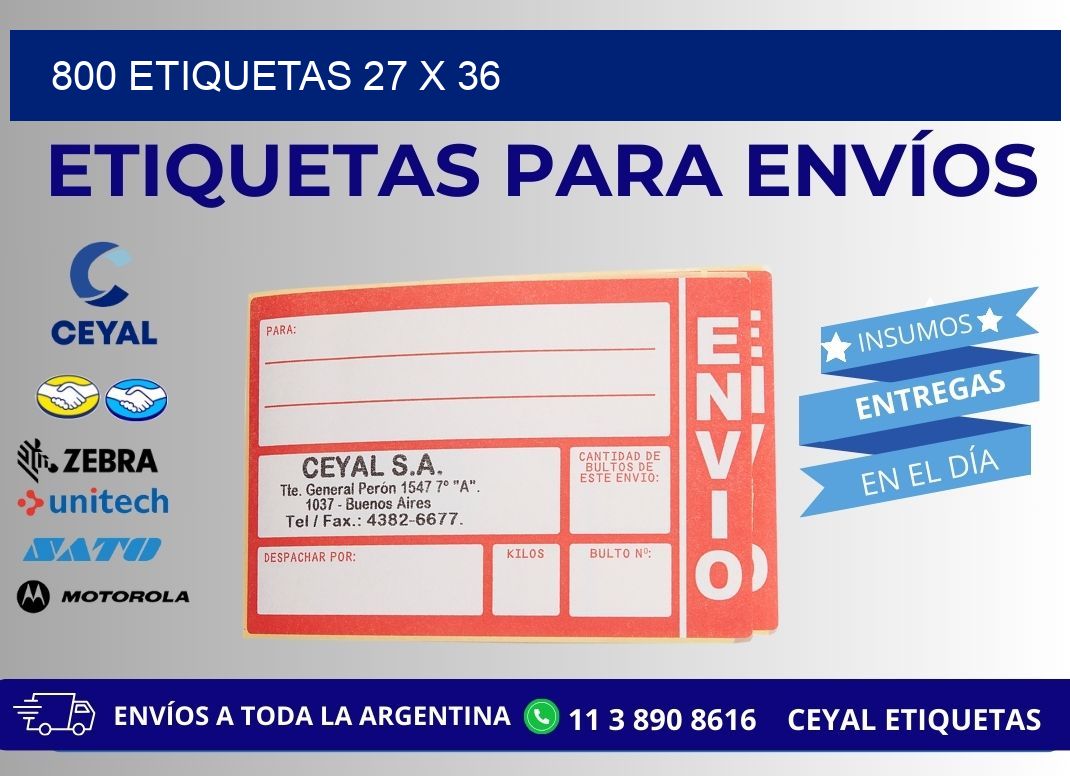 800 ETIQUETAS 27 x 36