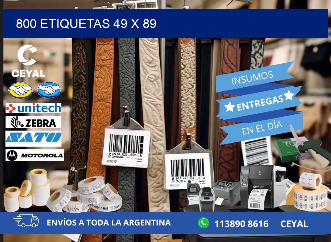 800 ETIQUETAS 49 x 89